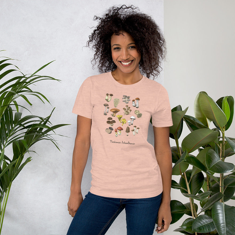 Unisex Mushroom Varieties T-Shirt