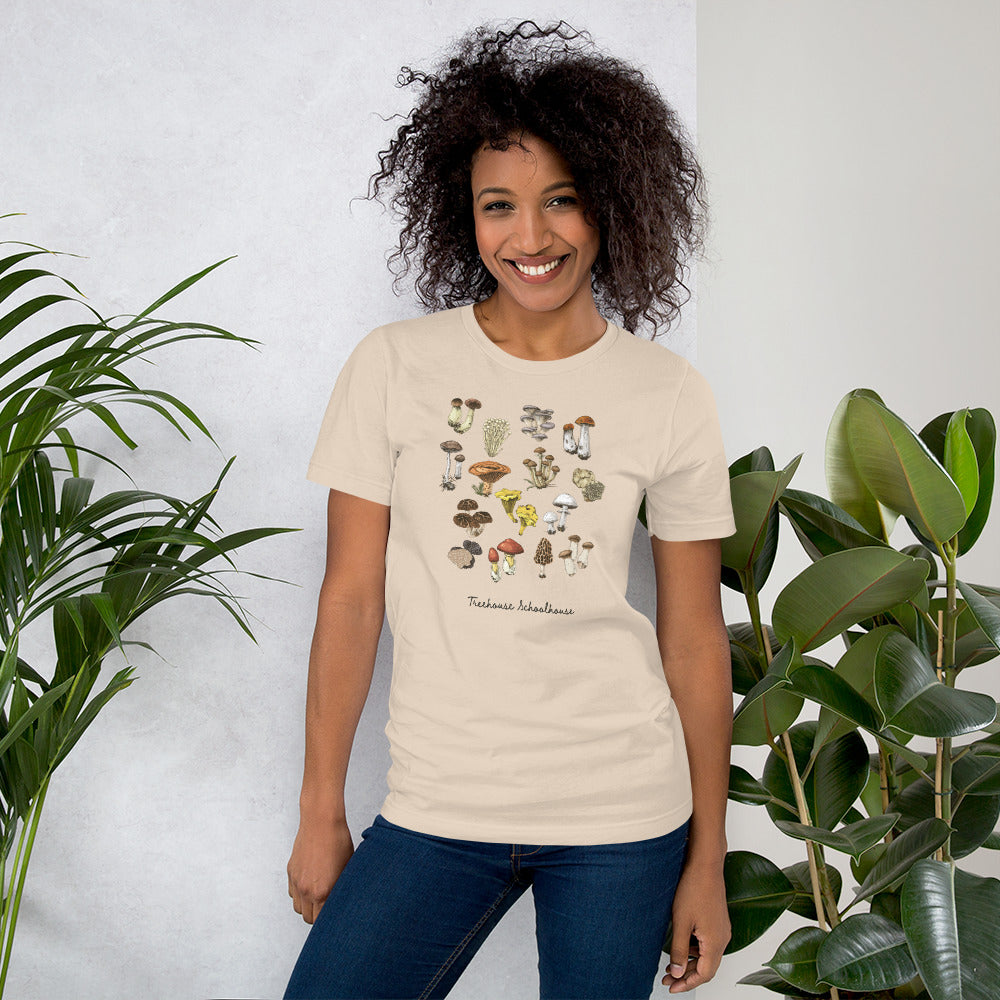 Unisex Mushroom Varieties T-Shirt