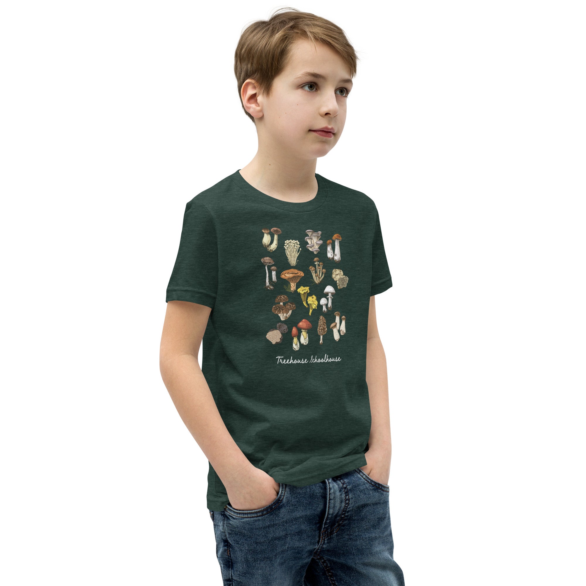 Youth Mushroom Varieties T-Shirt