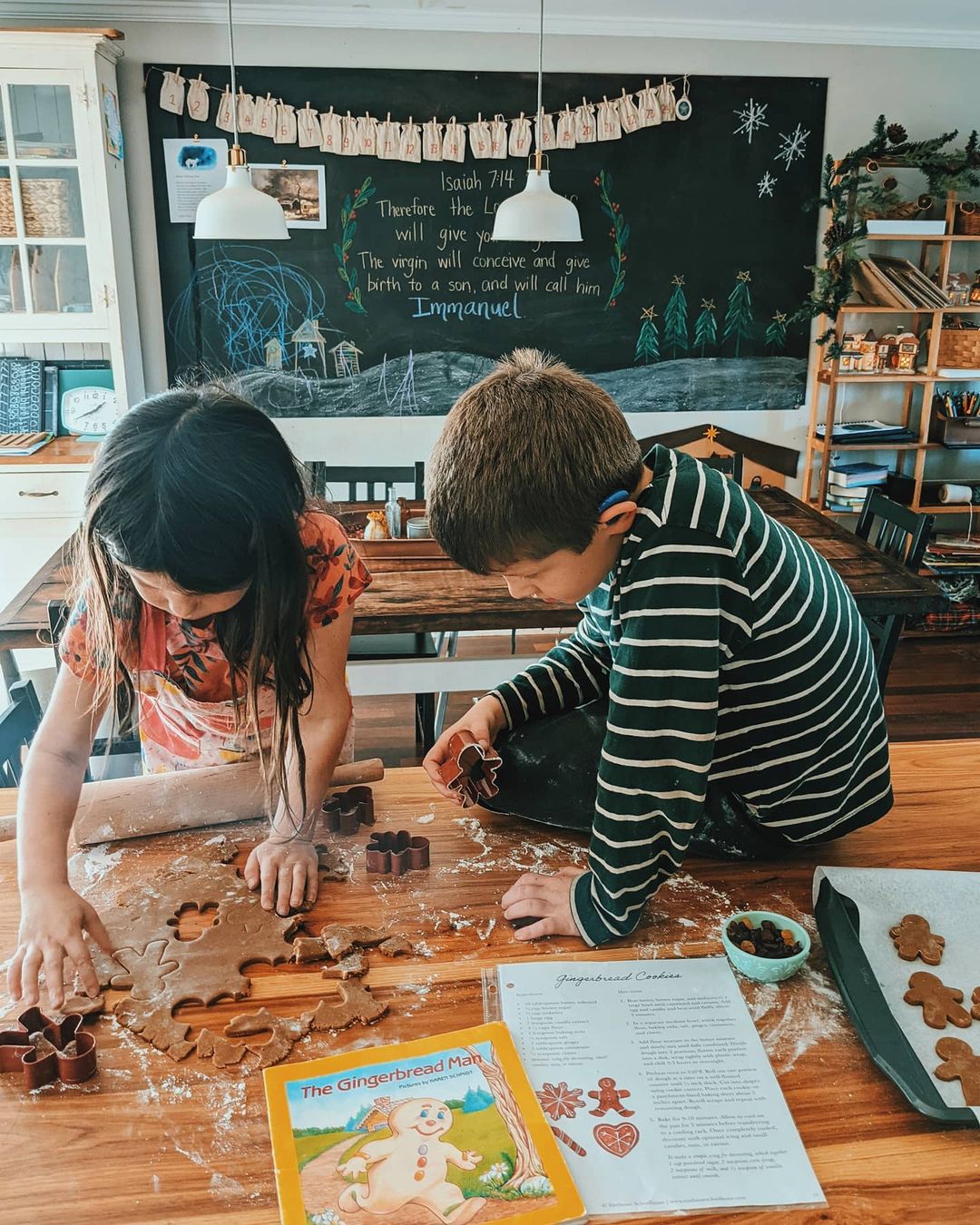 christmas curriculum chalkboard baking