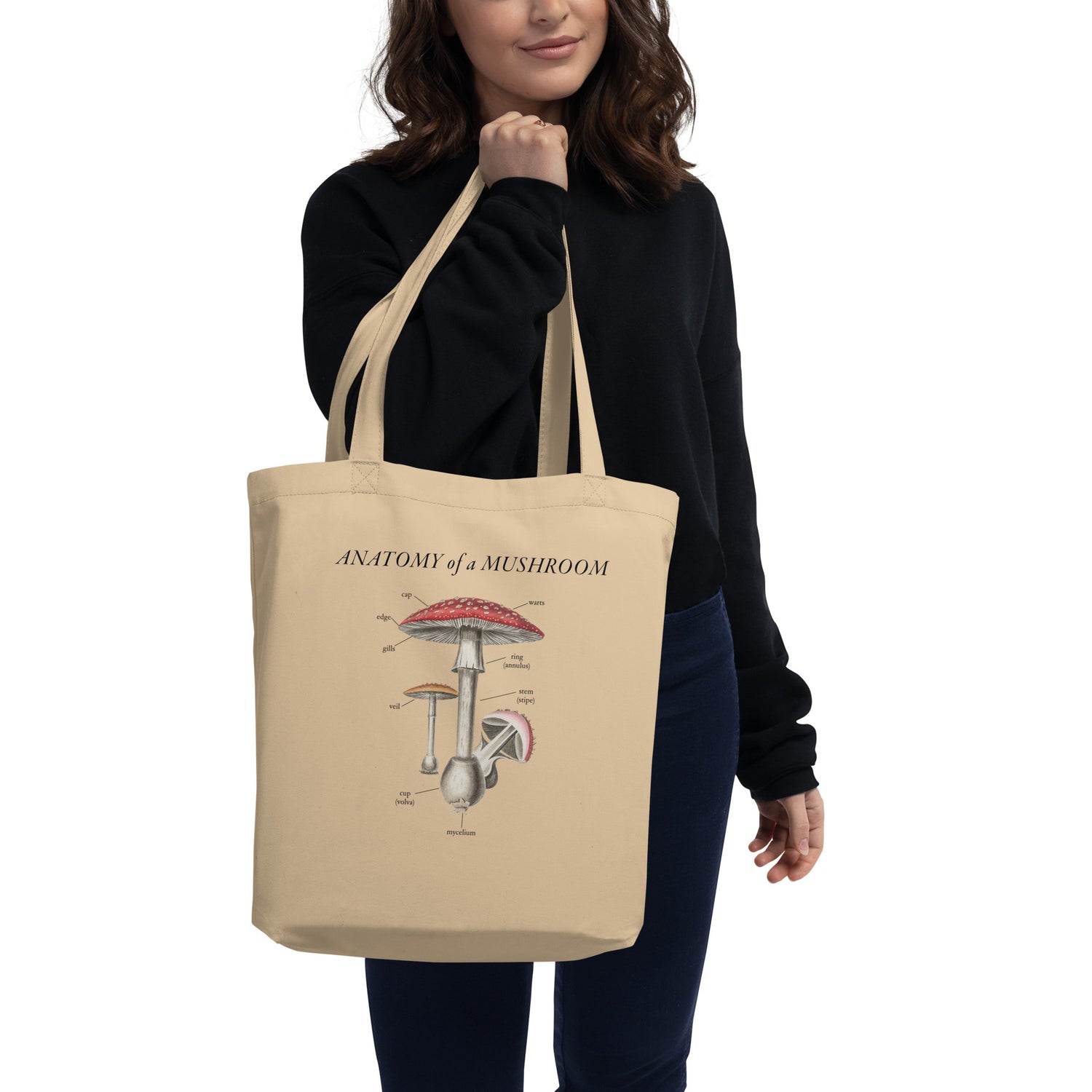 Mushroom Anatomy Tote Bag